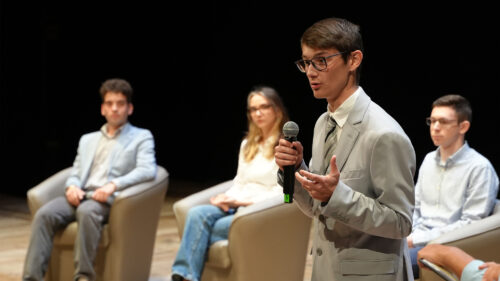 Evento al Teatro Grande di Brescia "L'orizzonte di sostenibilità della Lombardia orientale" del 21 maggio 2025. Luca Gervasio