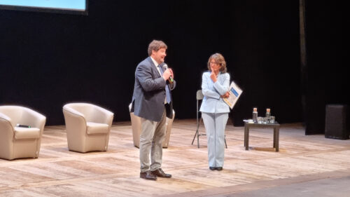 Evento al Teatro Grande di Brescia "L'orizzonte di sostenibilità della Lombardia orientale" del 21 maggio 2025. Giorgio Maione