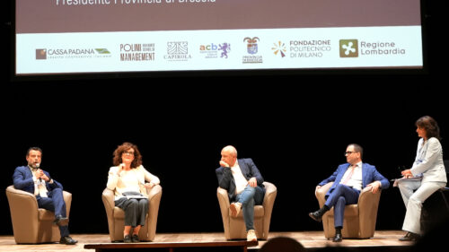 Evento al Teatro Grande di Brescia "L'orizzonte di sostenibilità della Lombardia orientale" del 21 maggio 2025